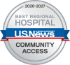 U.S. News Best Regional Hospital Community Access Badge